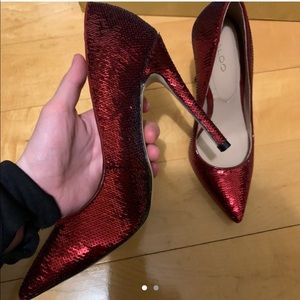 Work once, aldo sequin heels size 5.5 US